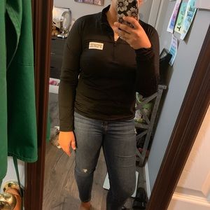 black athletic quarter zip
